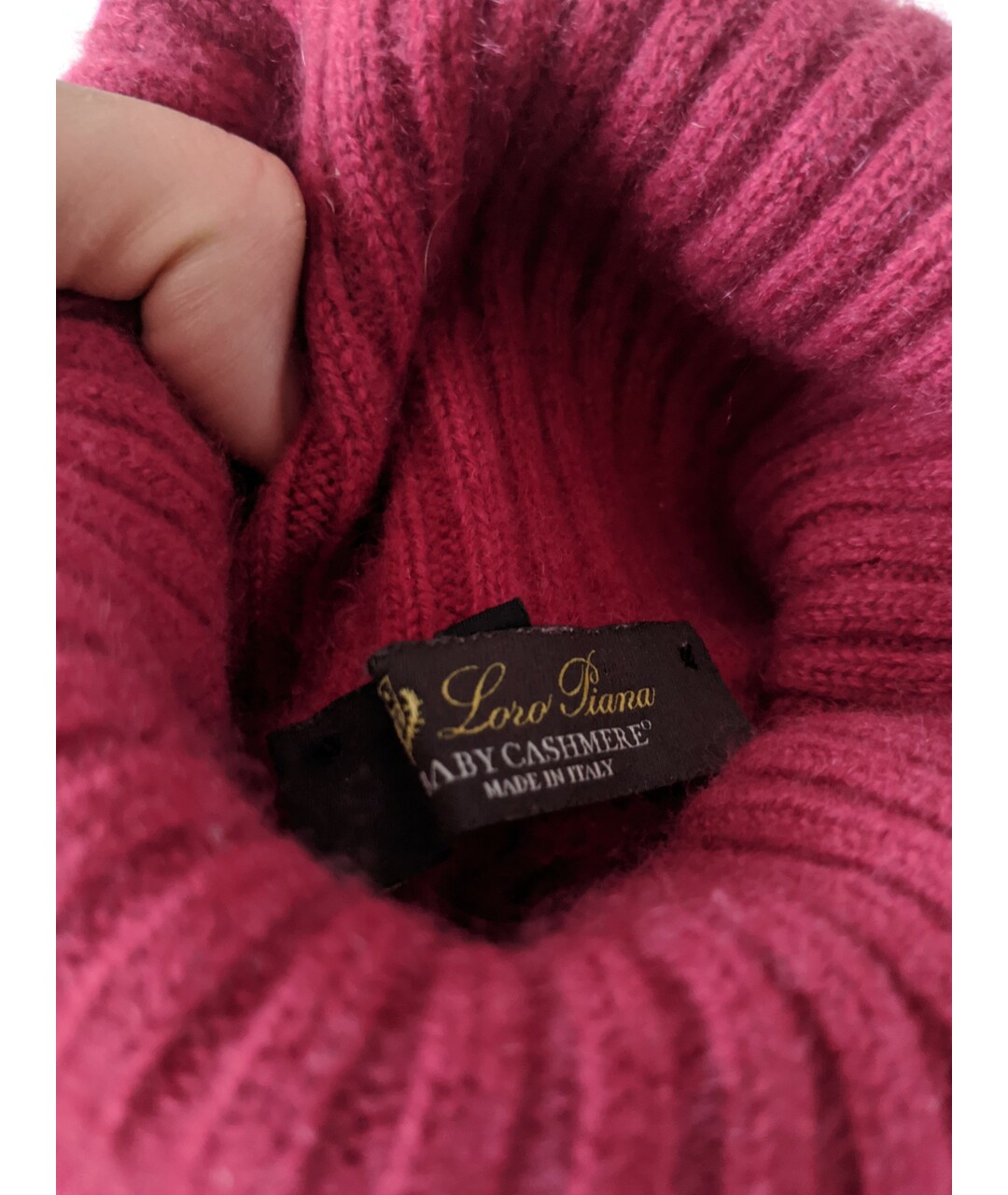 LORO PIANA Бордовый кашемировый джемпер / свитер, фото 2