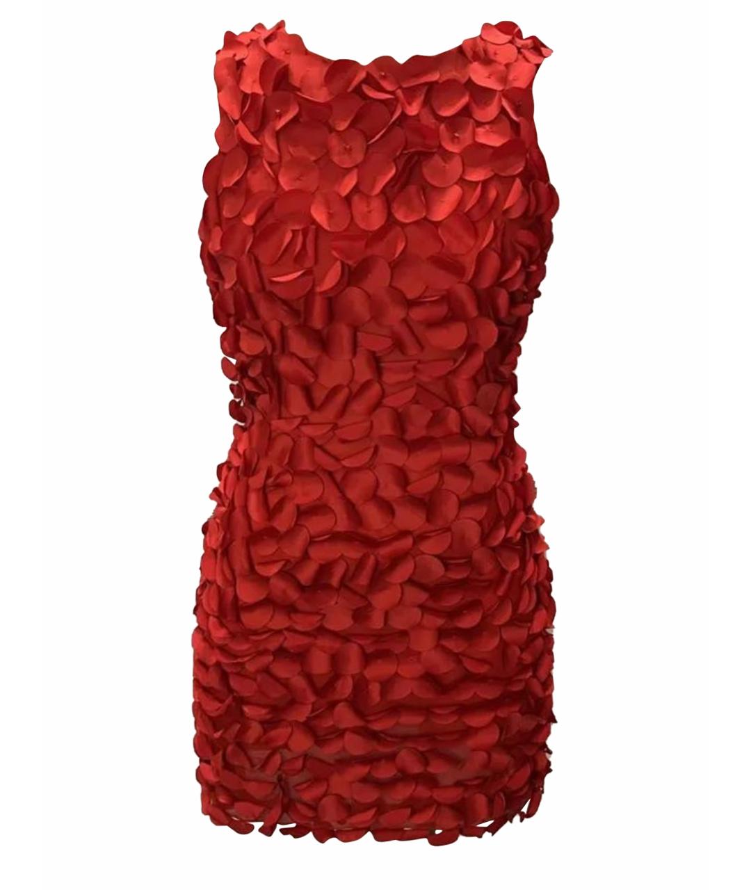 BLUMARINE Красное полиэстеровое коктейльное платье, фото 1