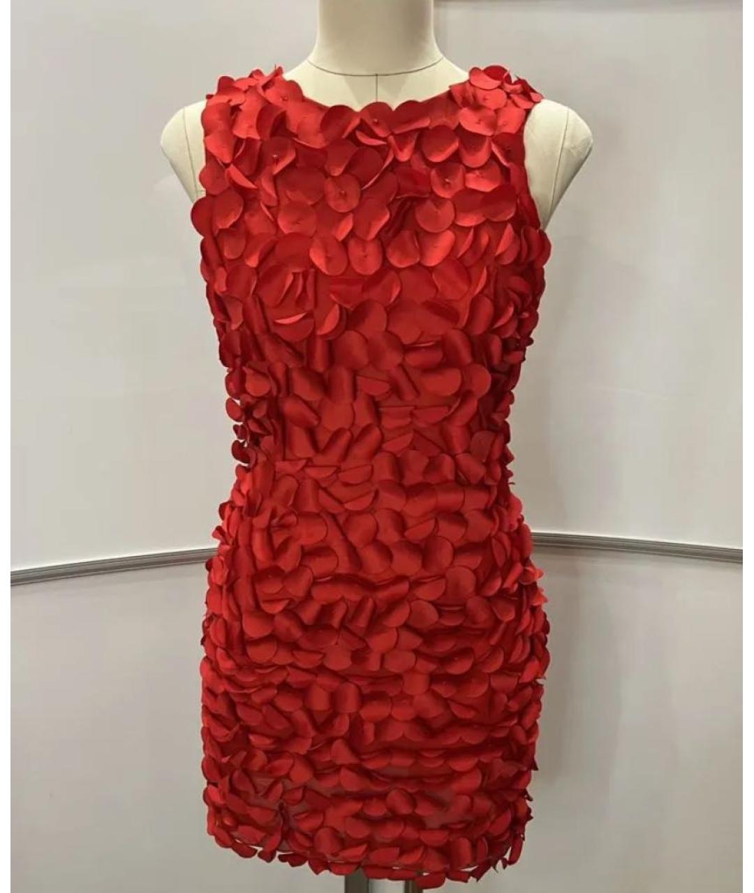 BLUMARINE Красное полиэстеровое коктейльное платье, фото 2
