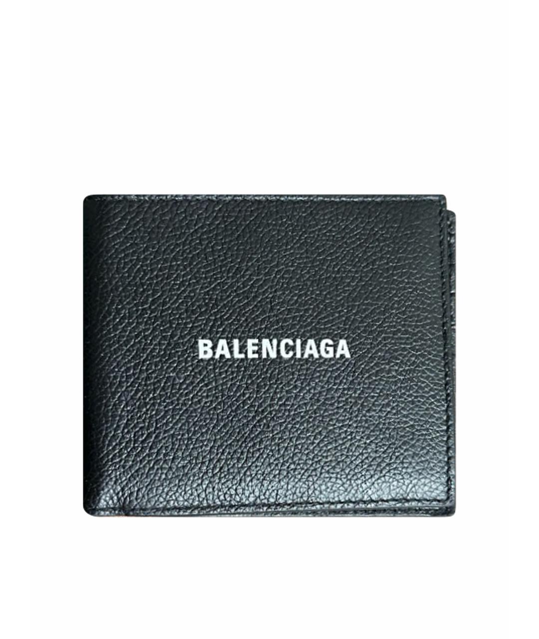 BALENCIAGA Черный кожаный кошелек, фото 1