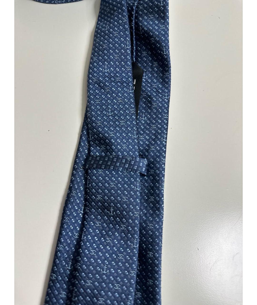 CHANEL PRE-OWNED Синий шелковый галстук, фото 2