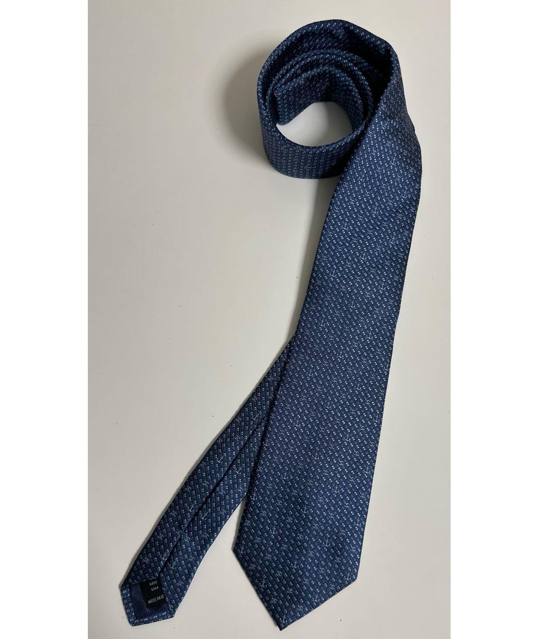 CHANEL PRE-OWNED Синий шелковый галстук, фото 9