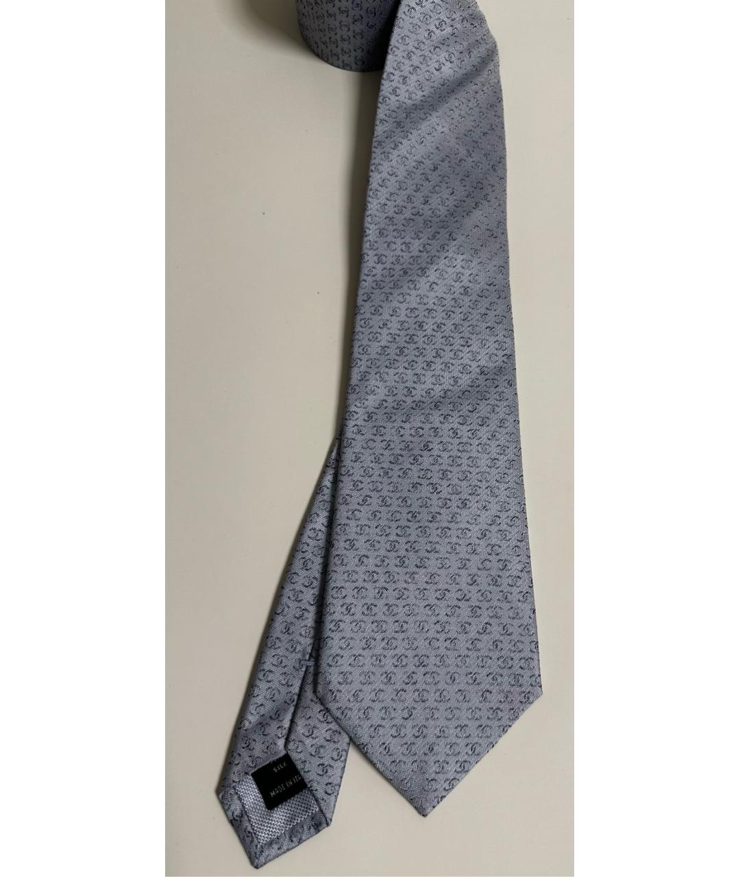 CHANEL PRE-OWNED Голубой шелковый галстук, фото 4