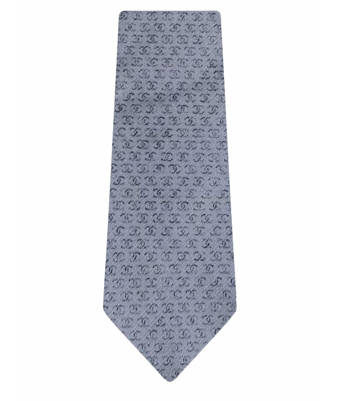 CHANEL PRE-OWNED Голубой шелковый галстук, фото 1