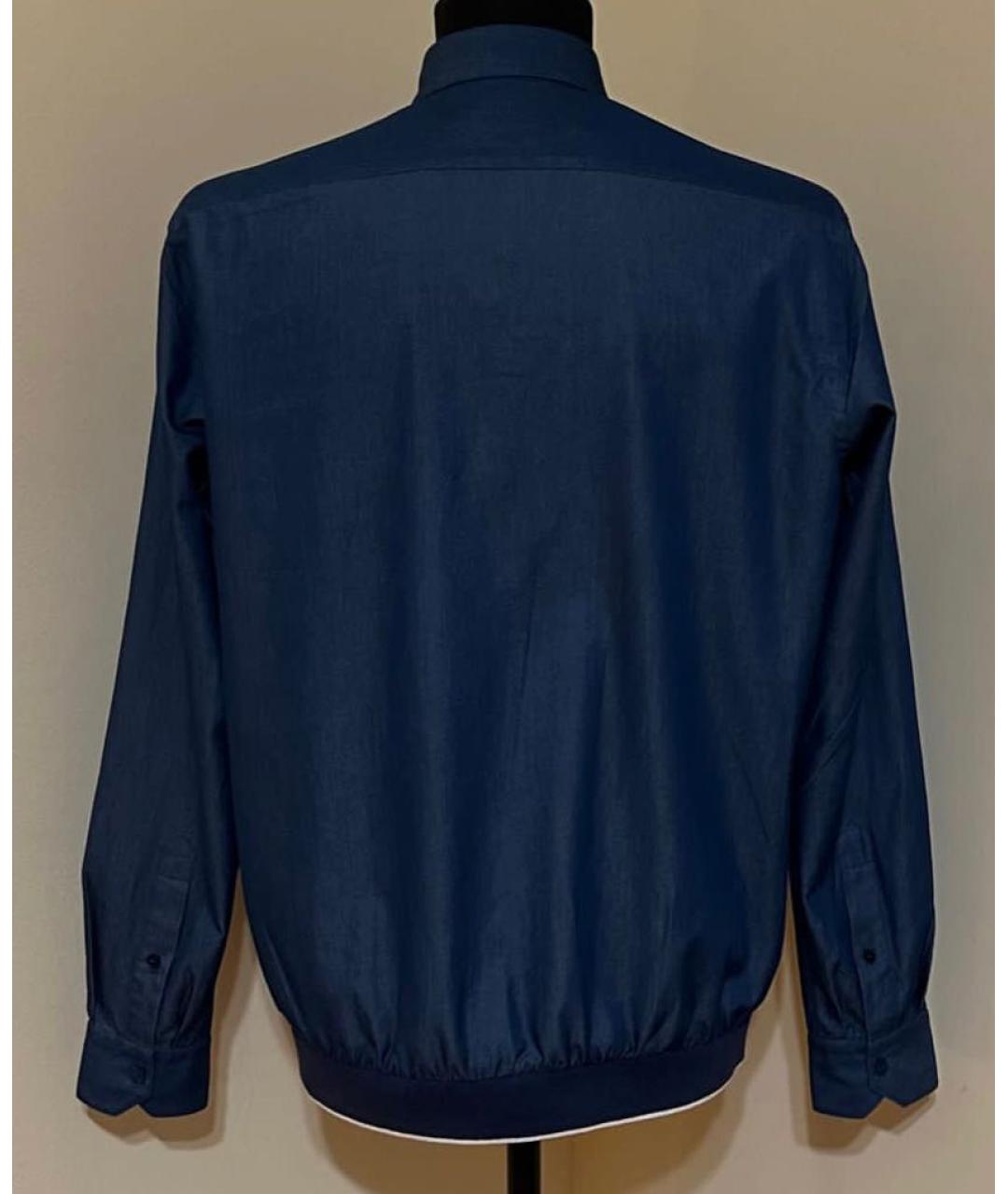 ZILLI Темно-синяя хлопковая кэжуал рубашка, фото 3