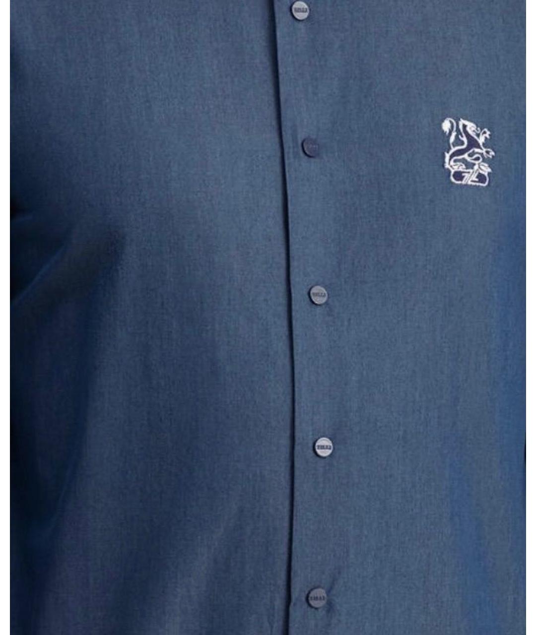 ZILLI Темно-синяя хлопковая кэжуал рубашка, фото 8