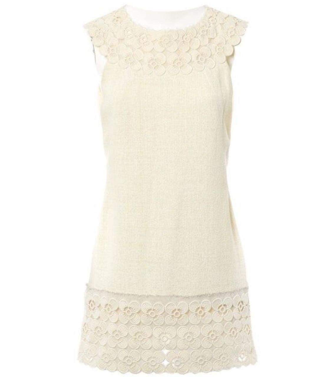 CHANEL PRE-OWNED Белое коктейльное платье, фото 1