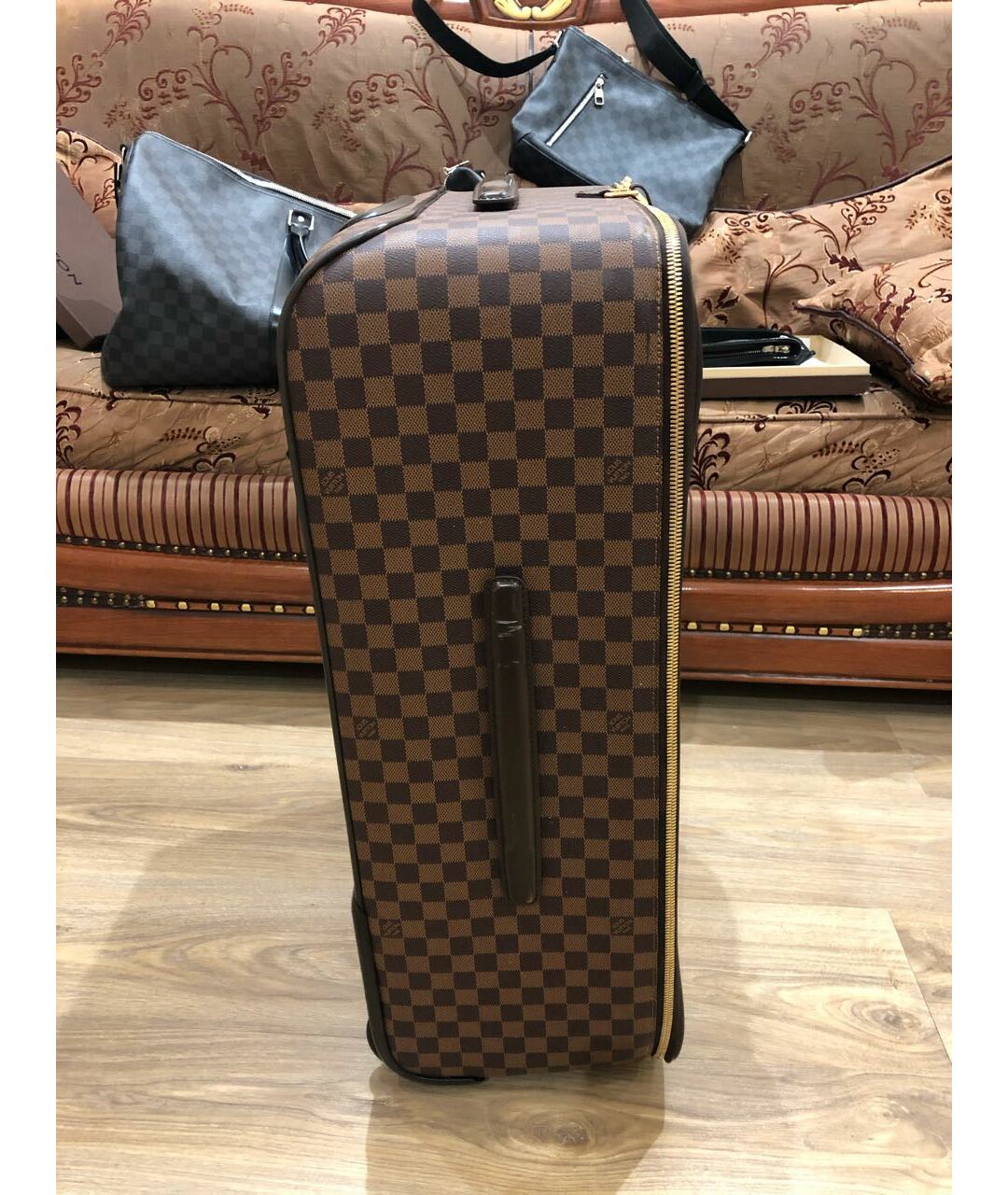 LOUIS VUITTON PRE-OWNED Коричневый чемодан, фото 2