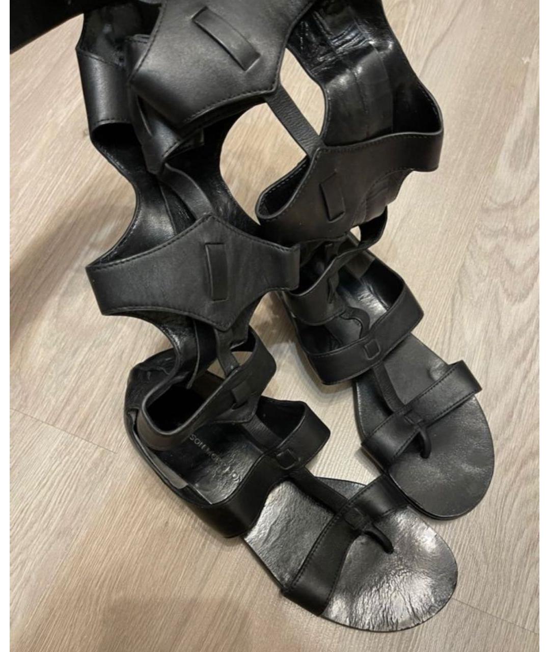 SIGERSON MORRISON Черные кожаные сандалии, фото 6
