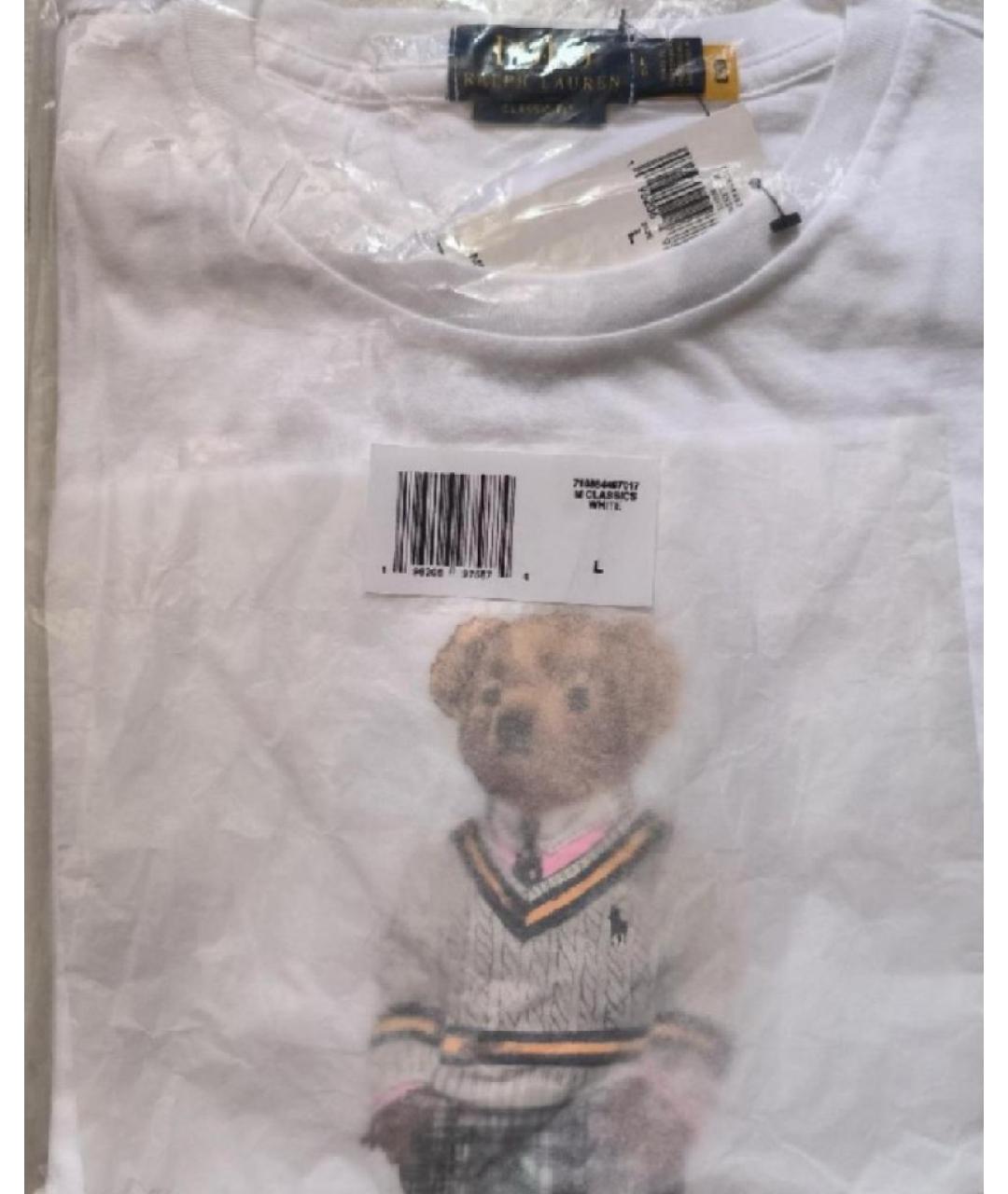POLO RALPH LAUREN Белая хлопковая футболка, фото 4