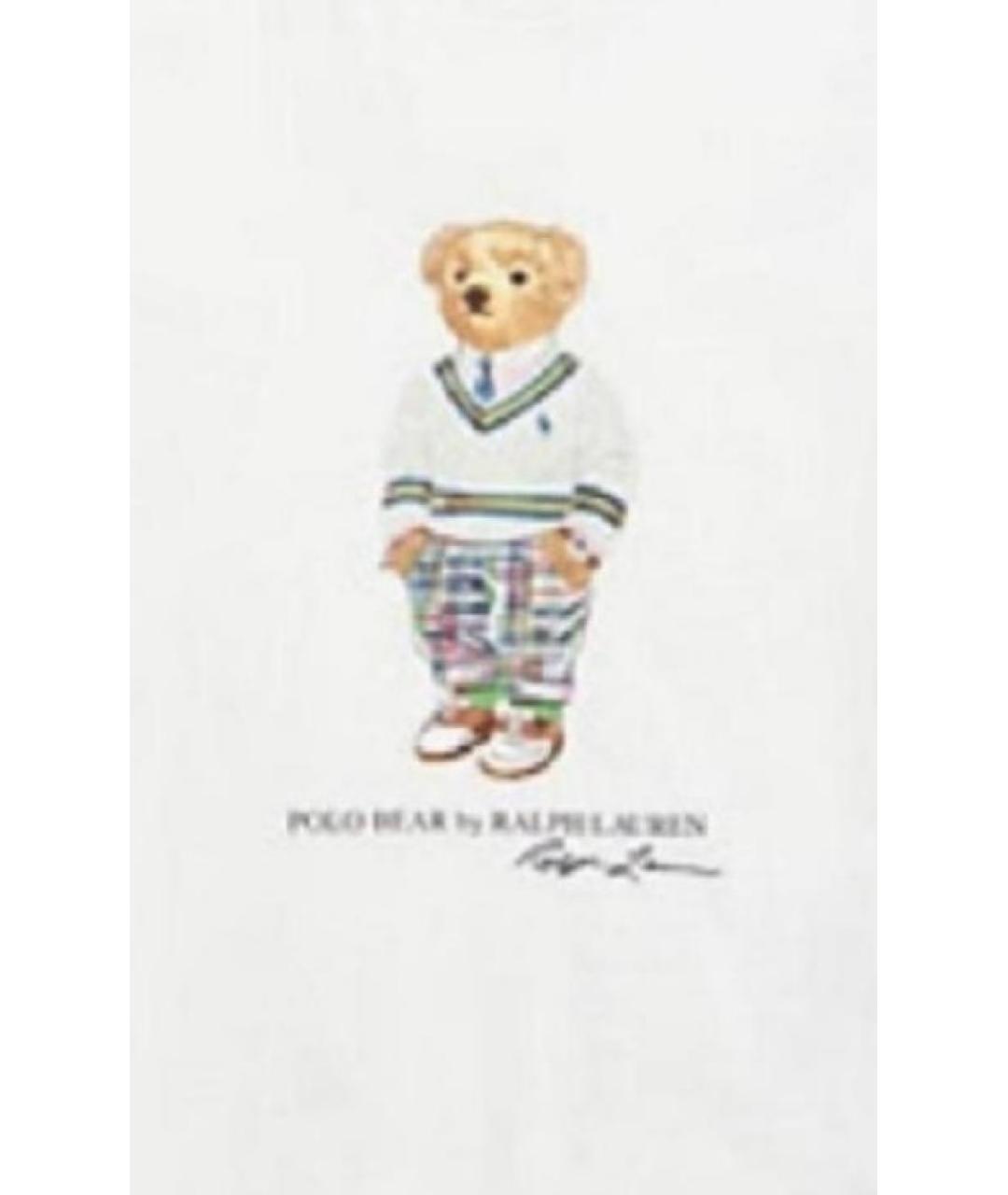 POLO RALPH LAUREN Белая хлопковая футболка, фото 3