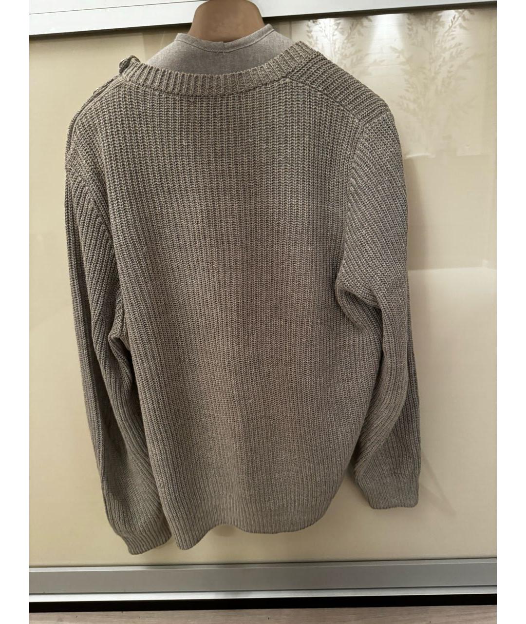 BRUNELLO CUCINELLI Антрацитовый хлопковый джемпер / свитер, фото 2