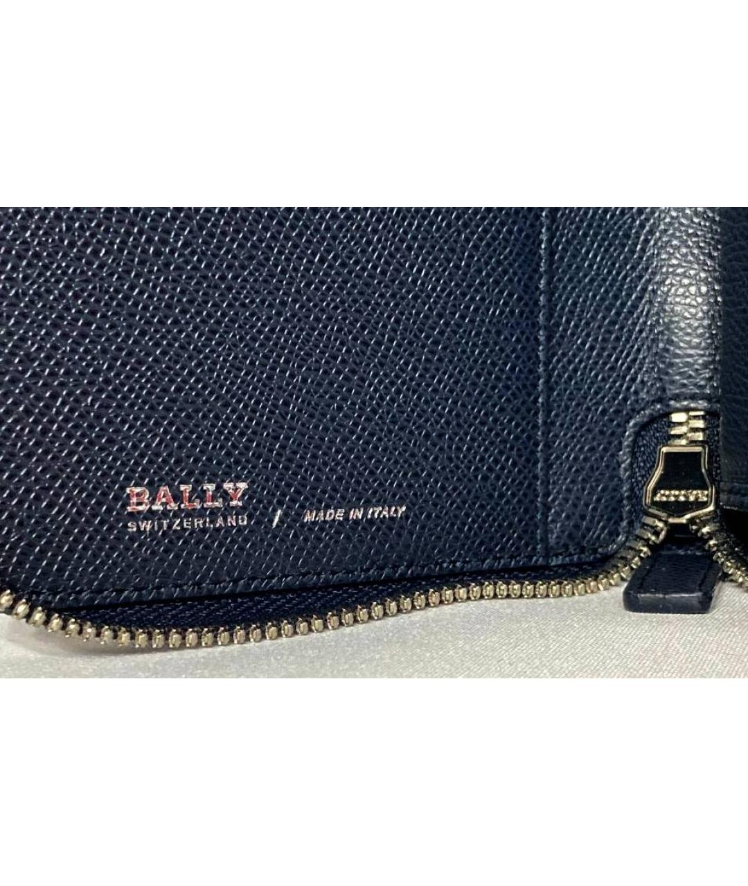 BALLY Темно-синий кожаный кошелек, фото 8