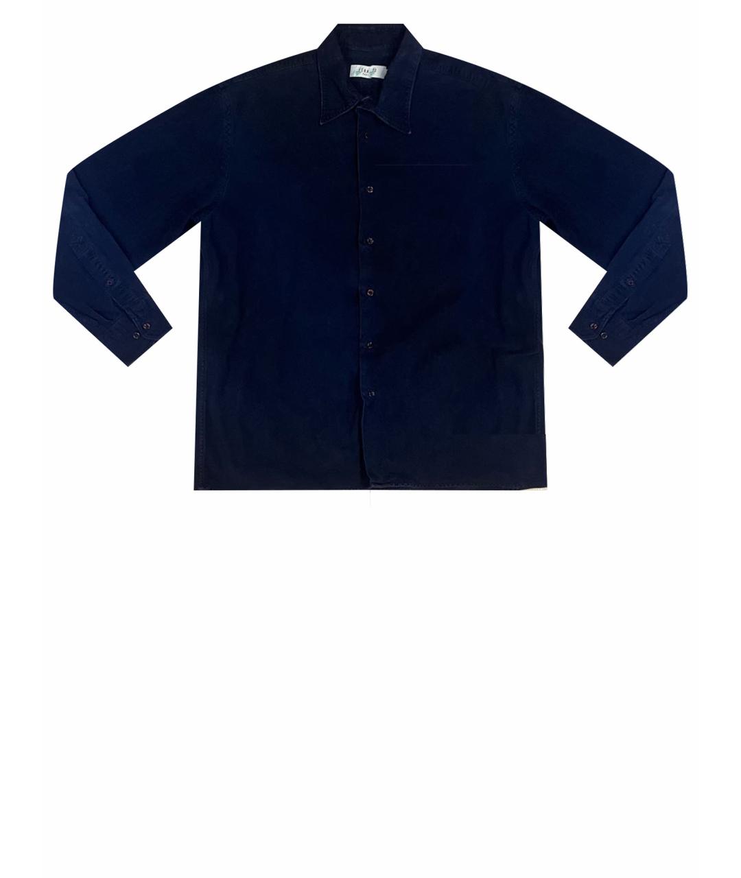 LOUIS FERAUD Темно-синяя хлопковая кэжуал рубашка, фото 1
