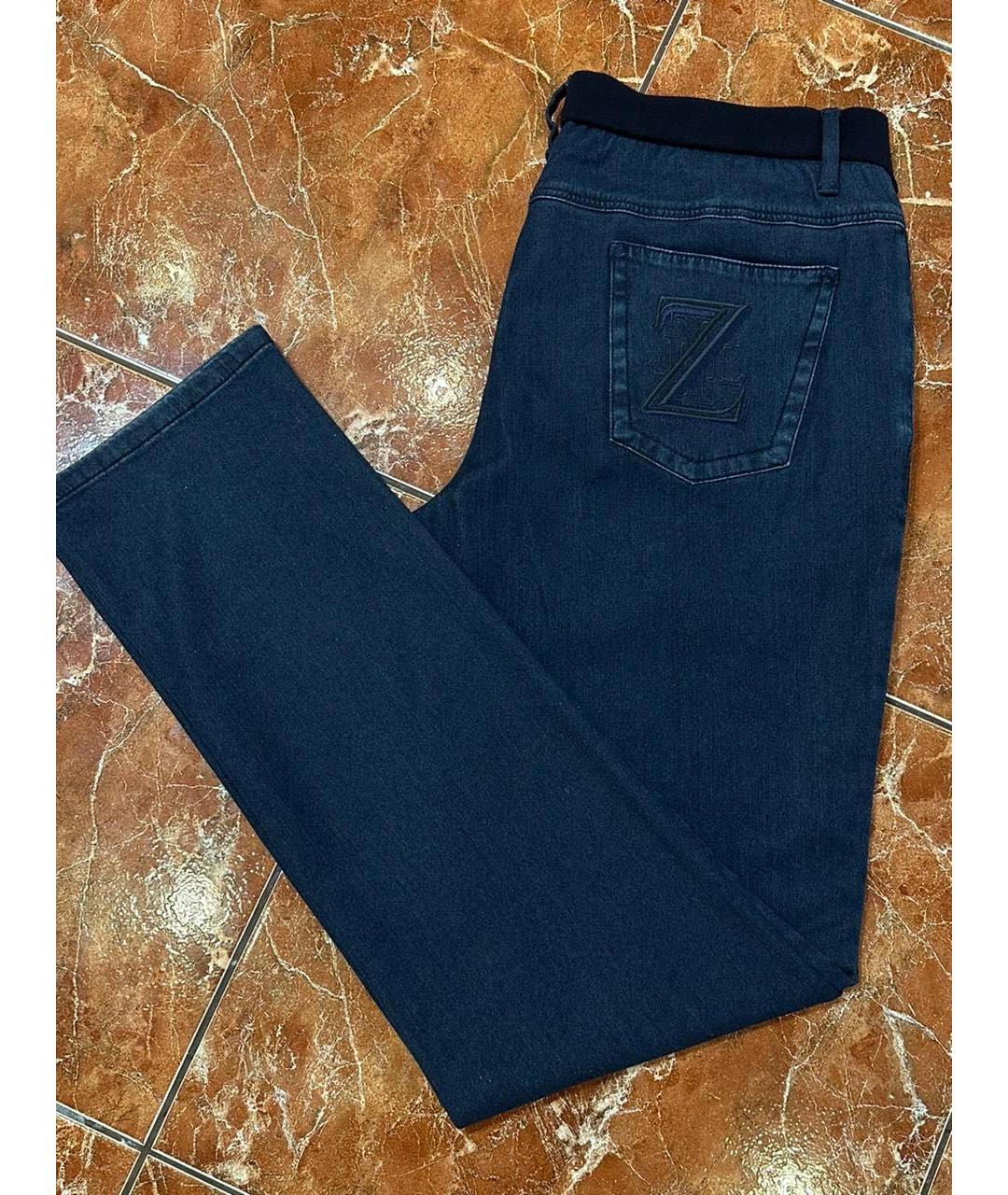 ZILLI Темно-синие джинсы, фото 3
