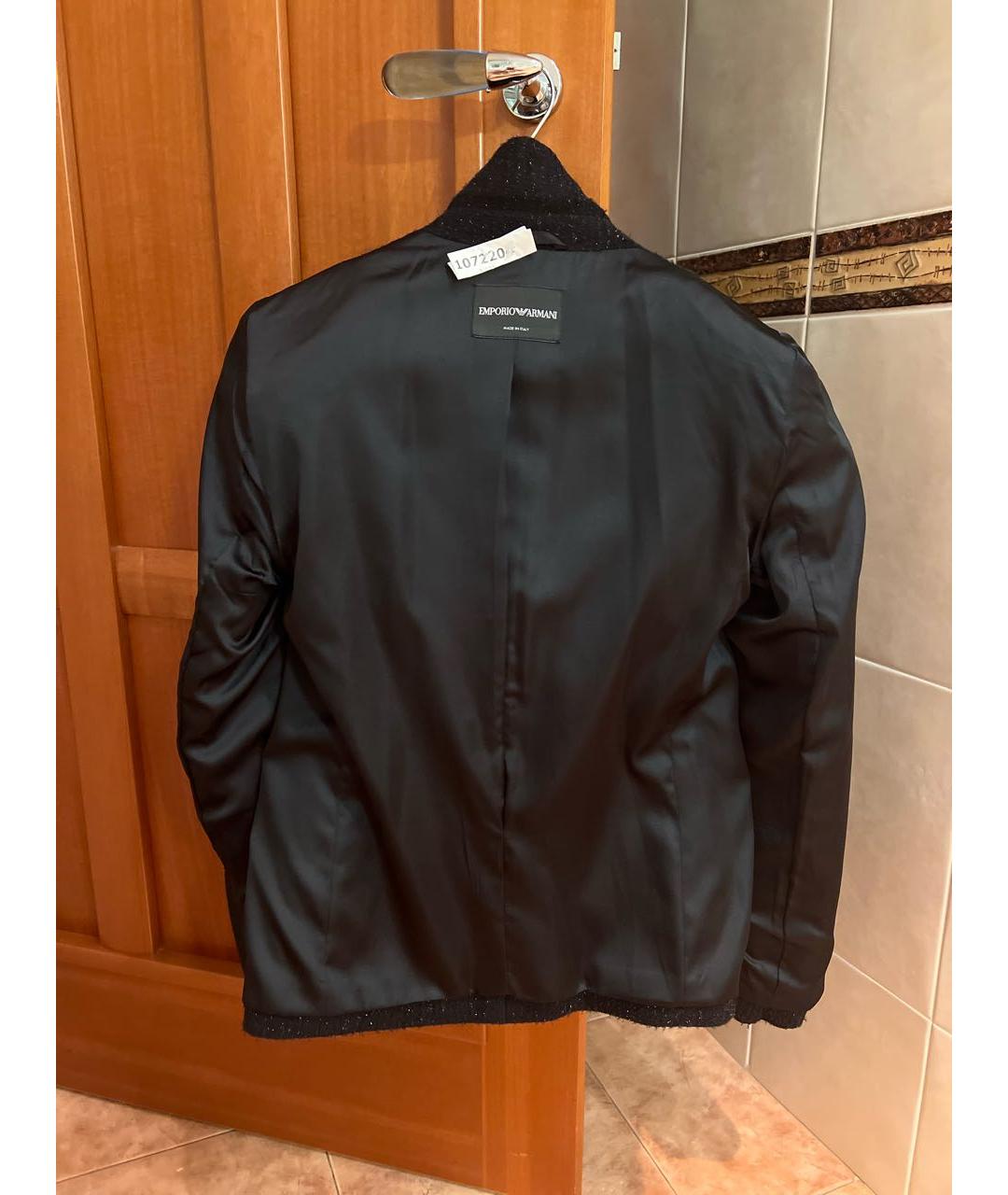 EMPORIO ARMANI Черный полиамидовый жакет/пиджак, фото 3