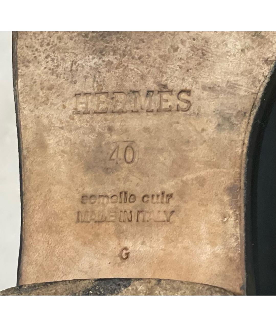 HERMES PRE-OWNED Черные кожаные сапоги, фото 8