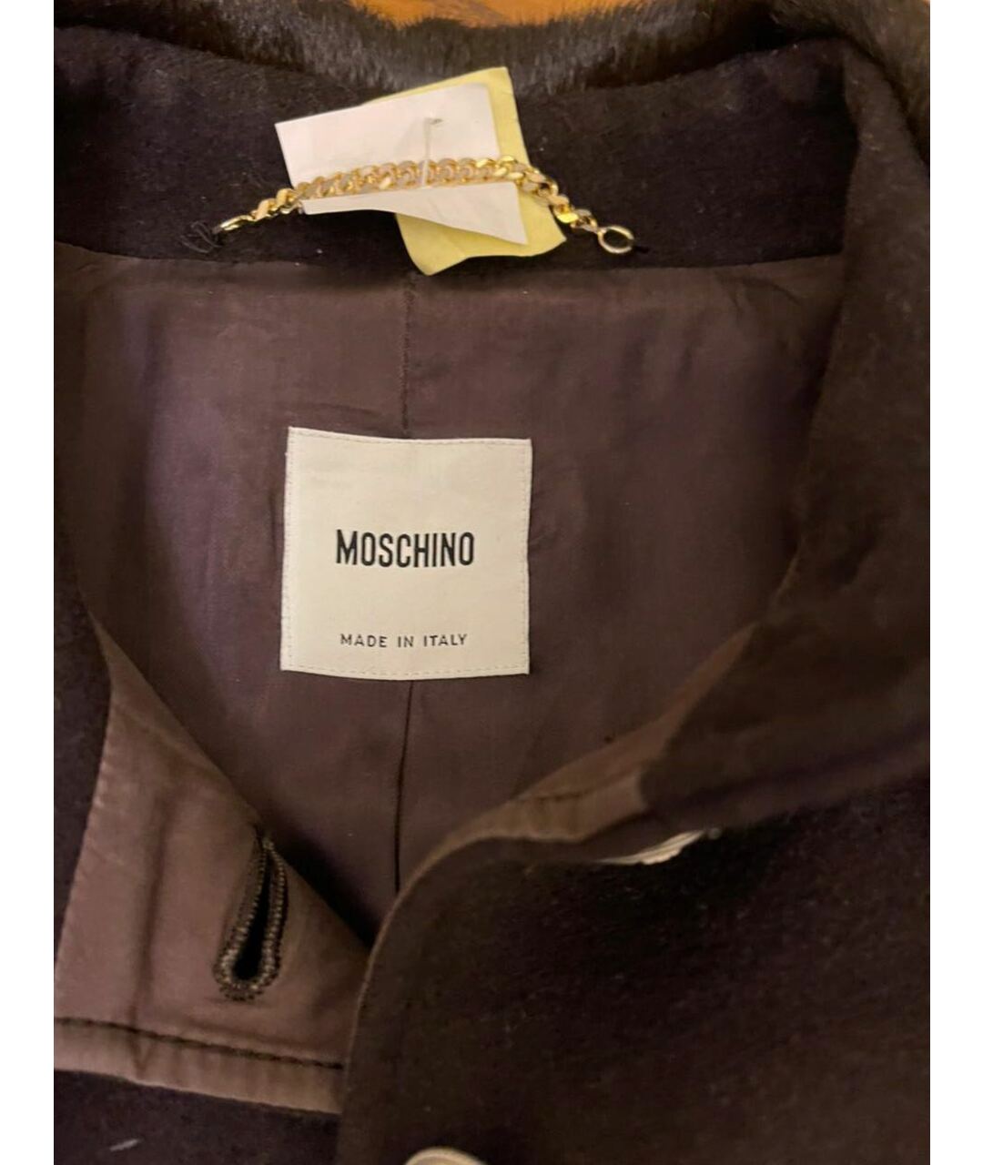 MOSCHINO Коричневое шерстяное пальто, фото 3