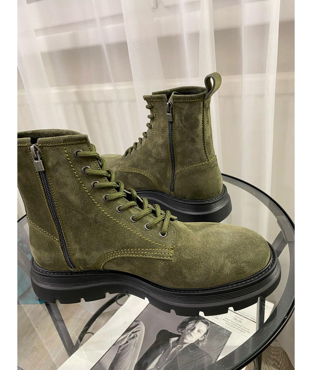 FABI Зеленые замшевые высокие ботинки, фото 3