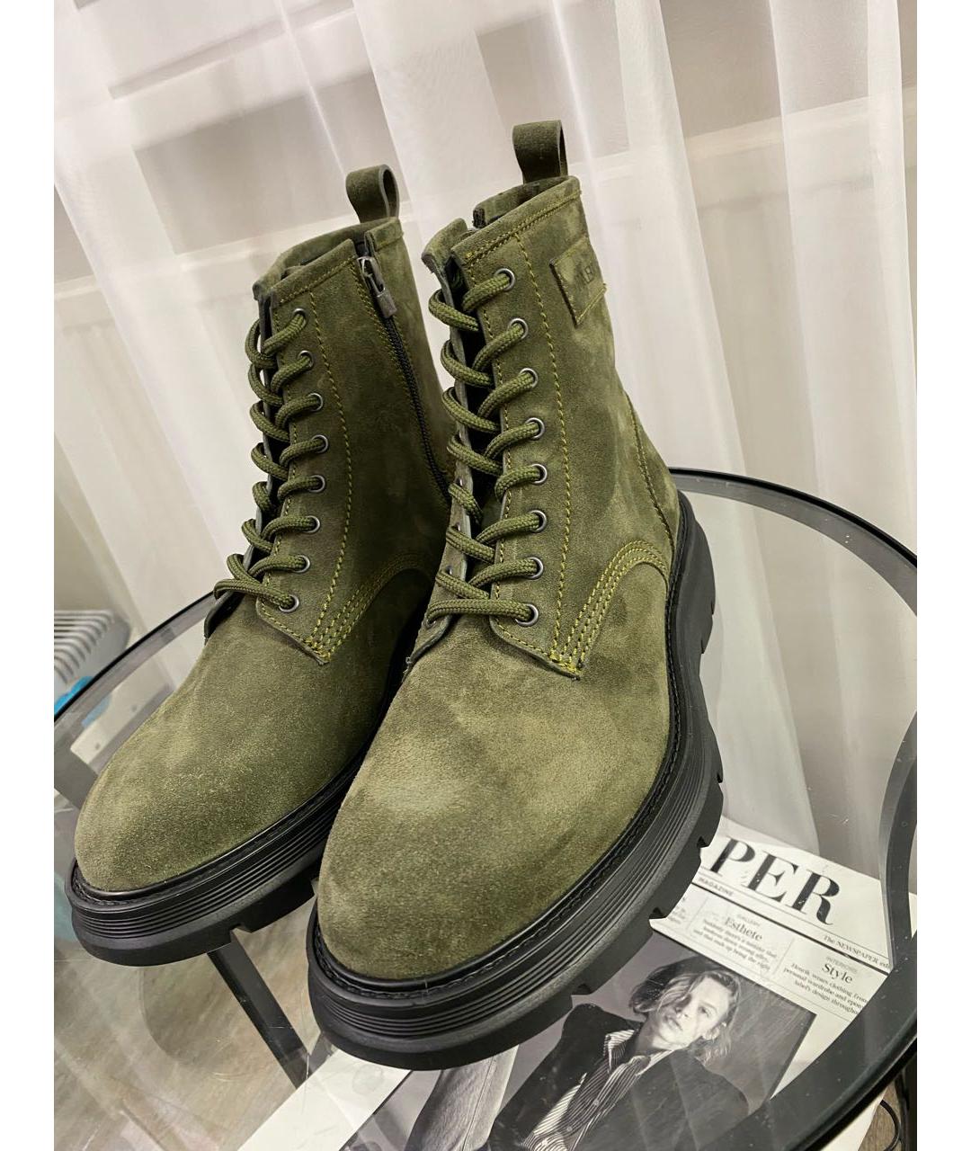 FABI Зеленые замшевые высокие ботинки, фото 2