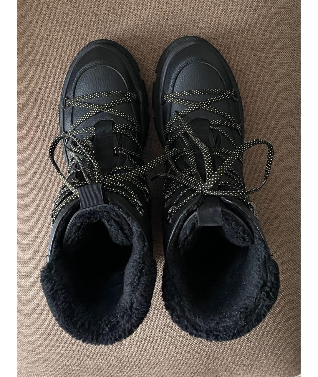 DSQUARED2 Черные высокие ботинки из искусственной кожи, фото 3