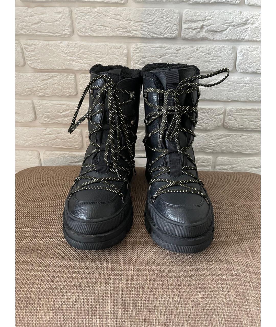 DSQUARED2 Черные высокие ботинки из искусственной кожи, фото 2