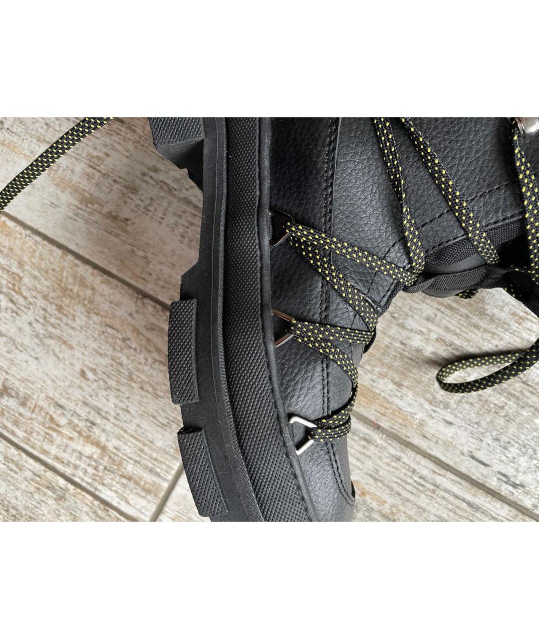 DSQUARED2 Черные высокие ботинки из искусственной кожи, фото 6
