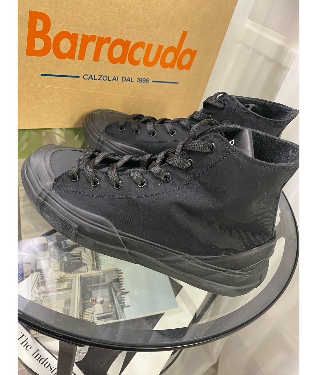 BARRACUDA Черные синтетические высокие кроссовки / кеды, фото 6