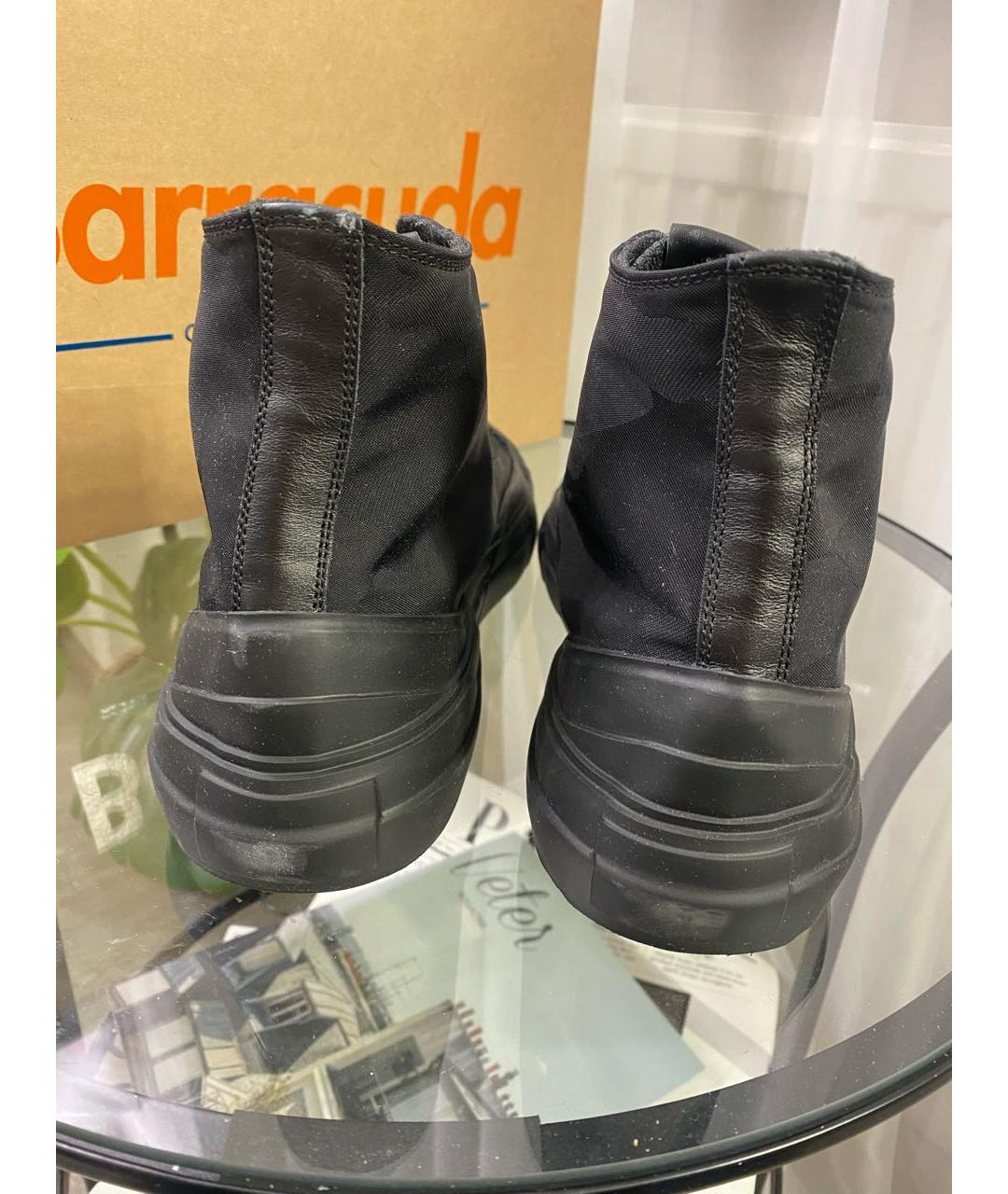 BARRACUDA Черные синтетические высокие кроссовки / кеды, фото 4