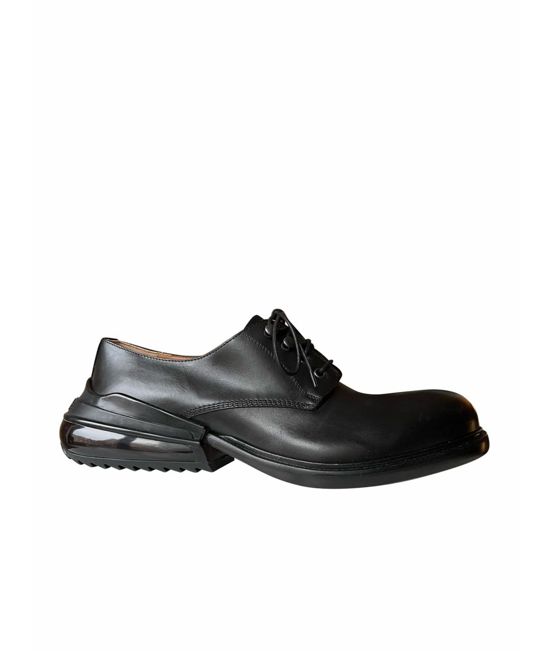 MAISON MARGIELA Черные кожаные низкие ботинки, фото 1