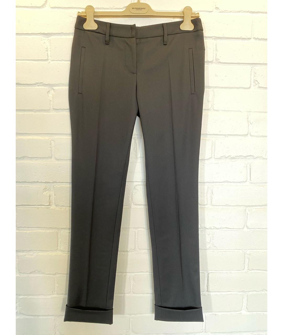 MIU MIU Черные шерстяные брюки узкие, фото 8