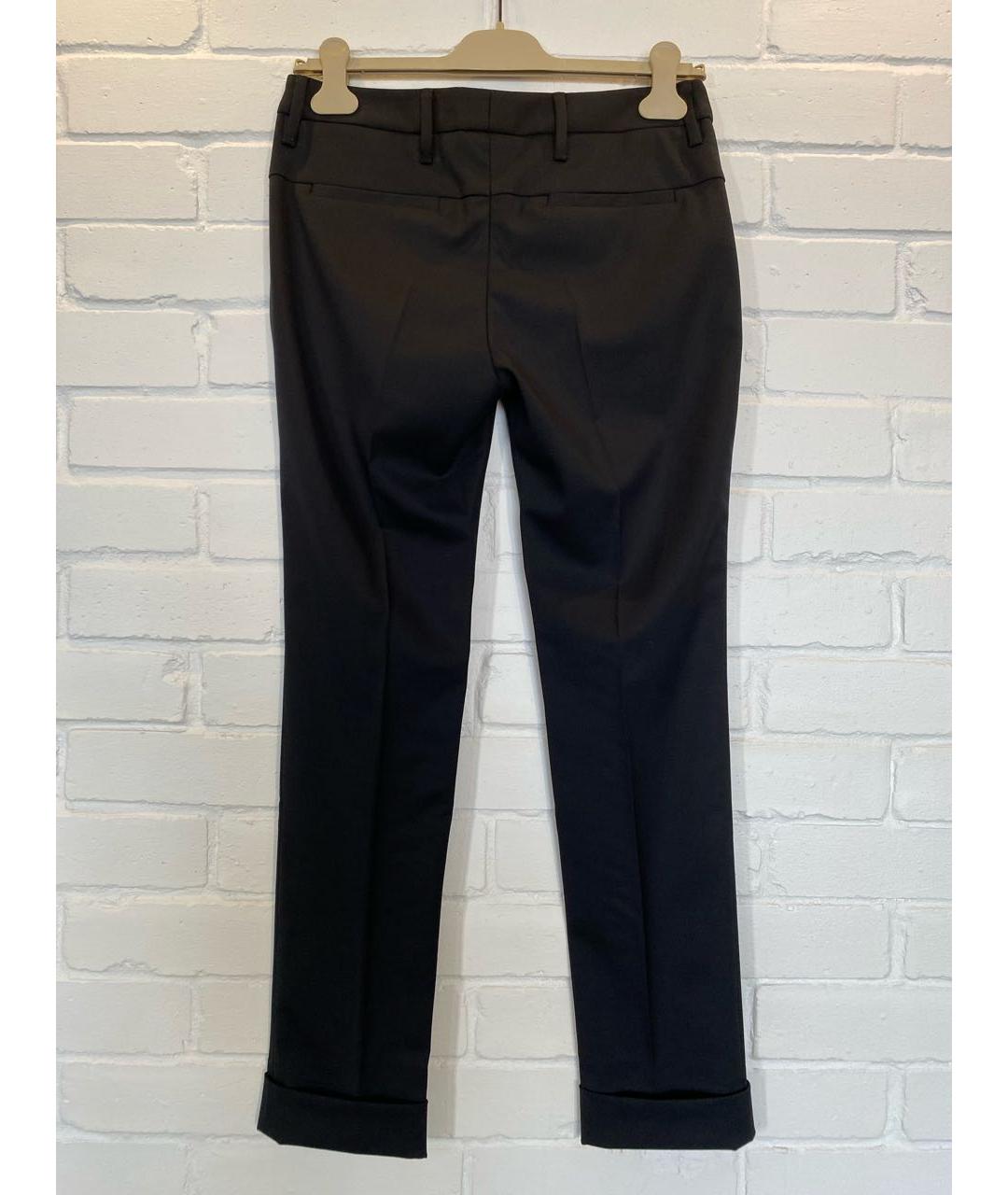 MIU MIU Черные шерстяные брюки узкие, фото 2