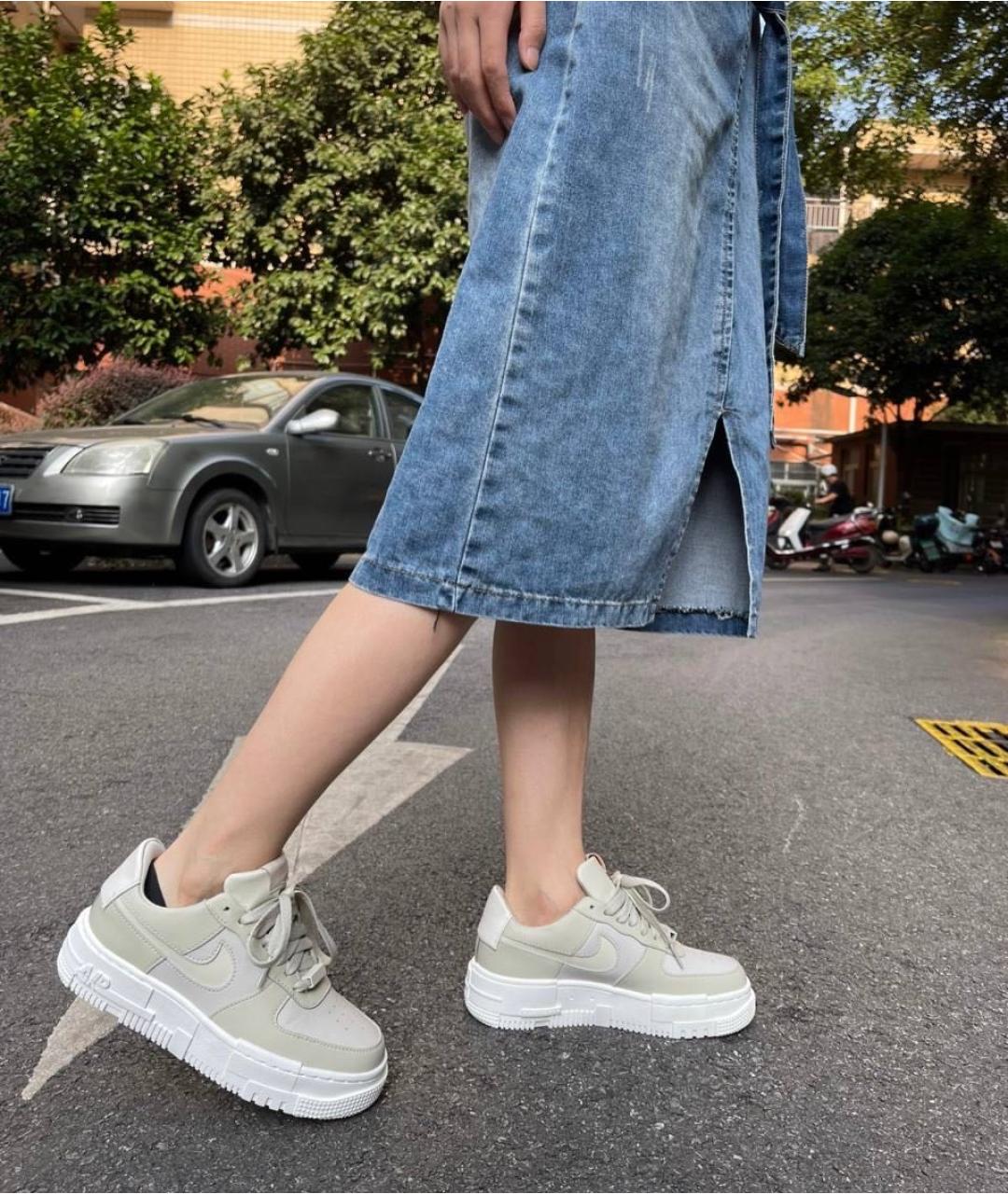 NIKE Бирюзовые кожаные кроссовки, фото 7