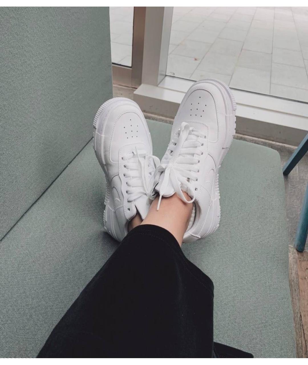 NIKE Белые кожаные кроссовки, фото 8