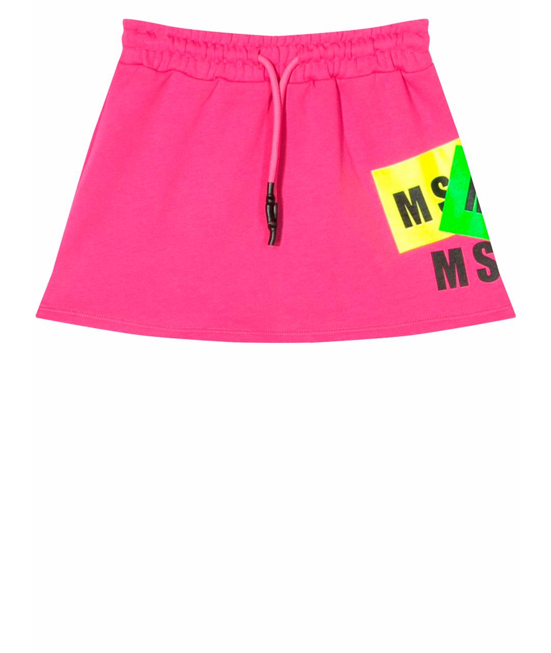 MSGM Розовая хлопковая юбка, фото 1