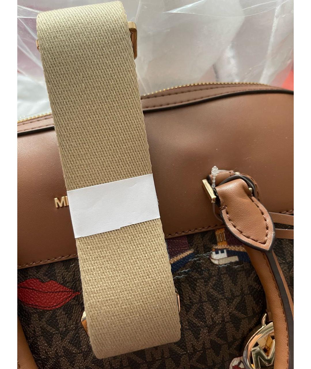 MICHAEL KORS Коричневая кожаная дорожная/спортивная сумка, фото 2