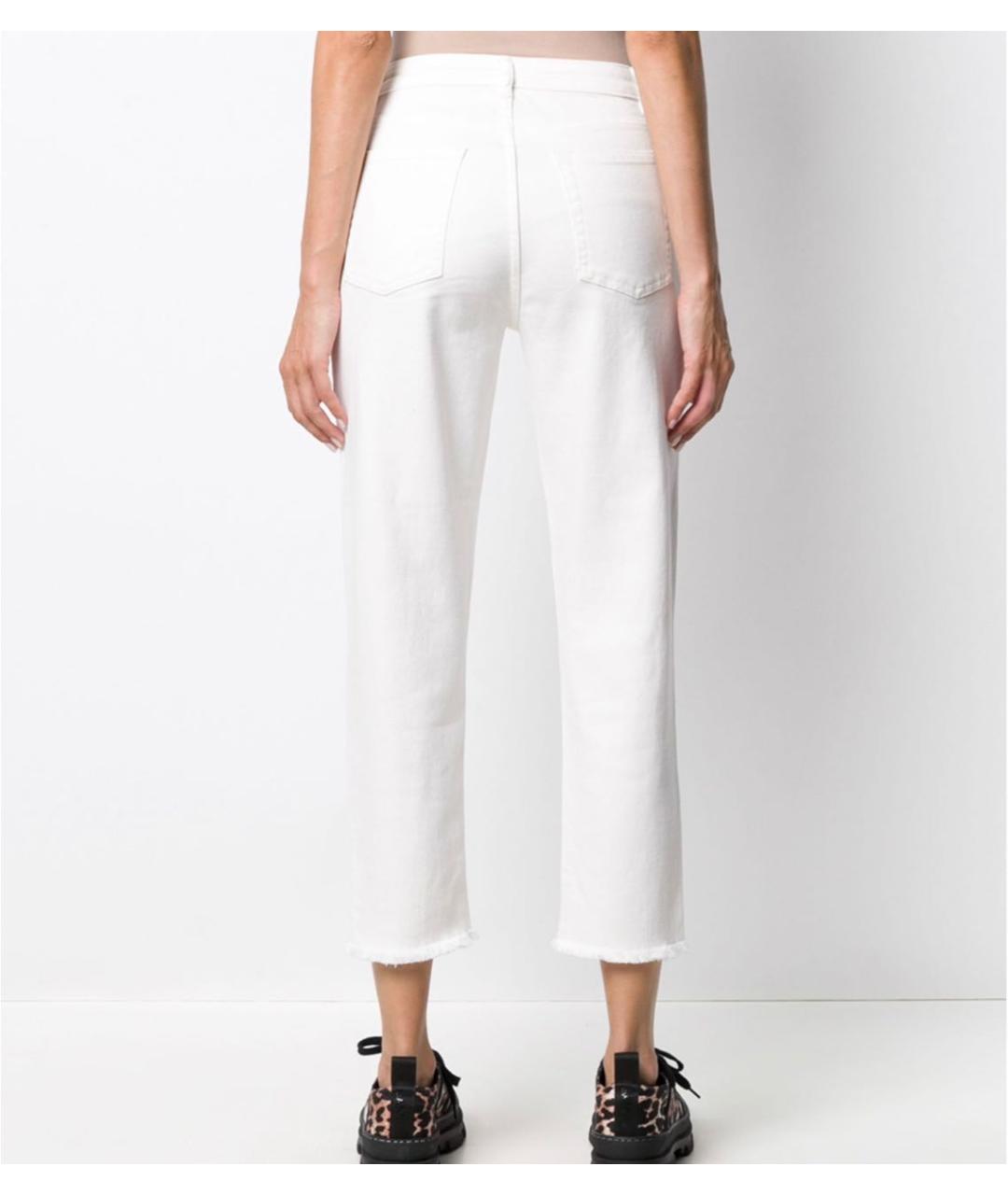 MICHAEL MICHAEL KORS Белые хлопковые прямые джинсы, фото 2