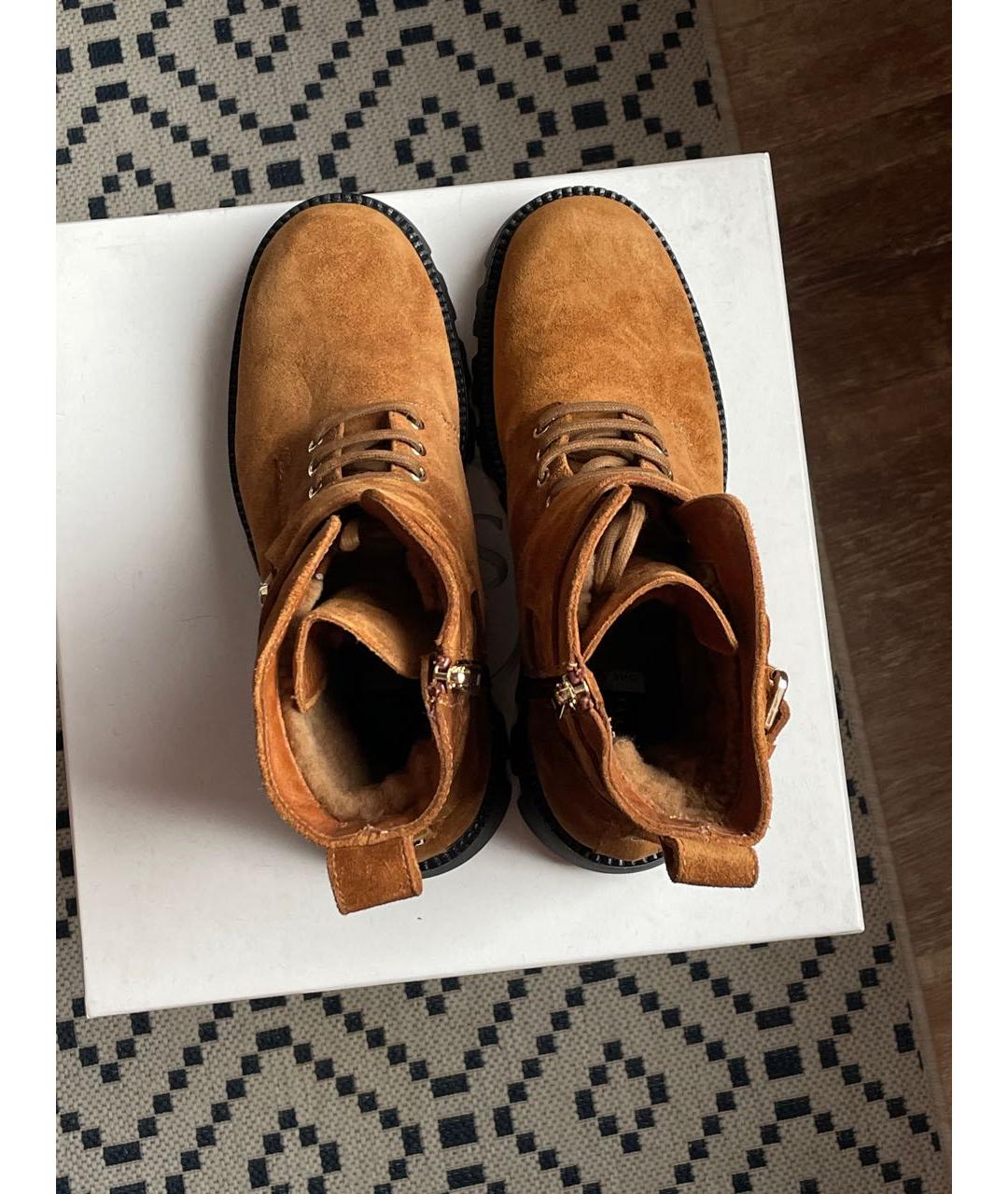 FRATELLI ROSSETTI Оранжевое замшевые ботинки, фото 3