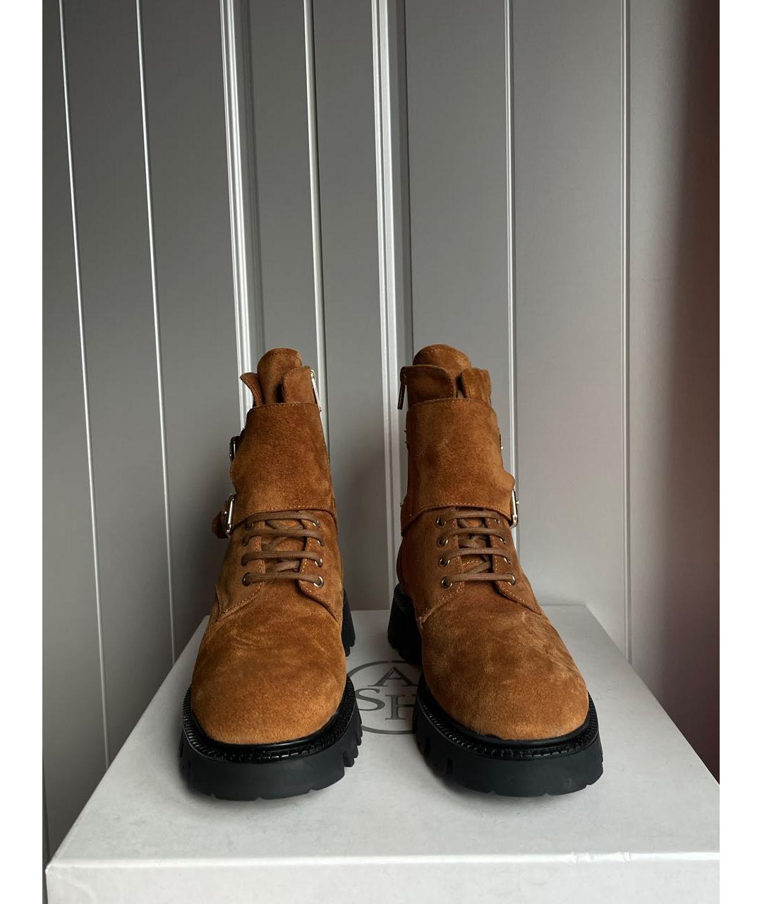FRATELLI ROSSETTI Оранжевое замшевые ботинки, фото 2