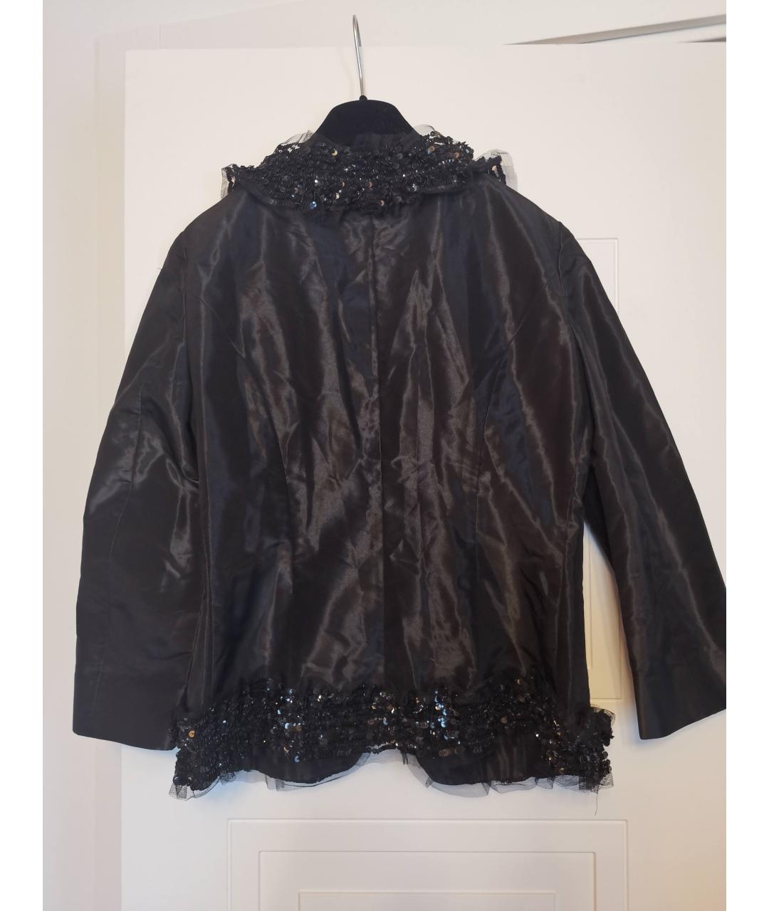 VALENTINO Черный шелковый жакет/пиджак, фото 2