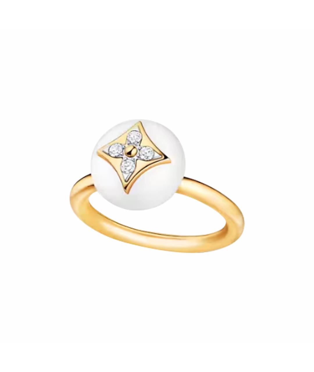 LOUIS VUITTON Белое кольцо из желтого золота, фото 1
