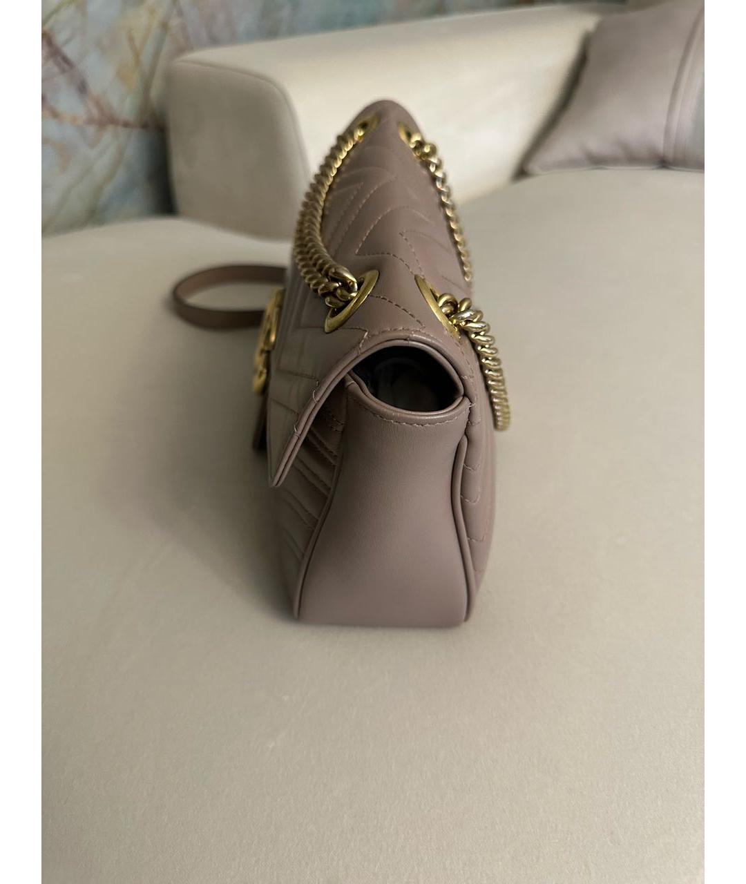 GUCCI Бежевая кожаная сумка через плечо, фото 2