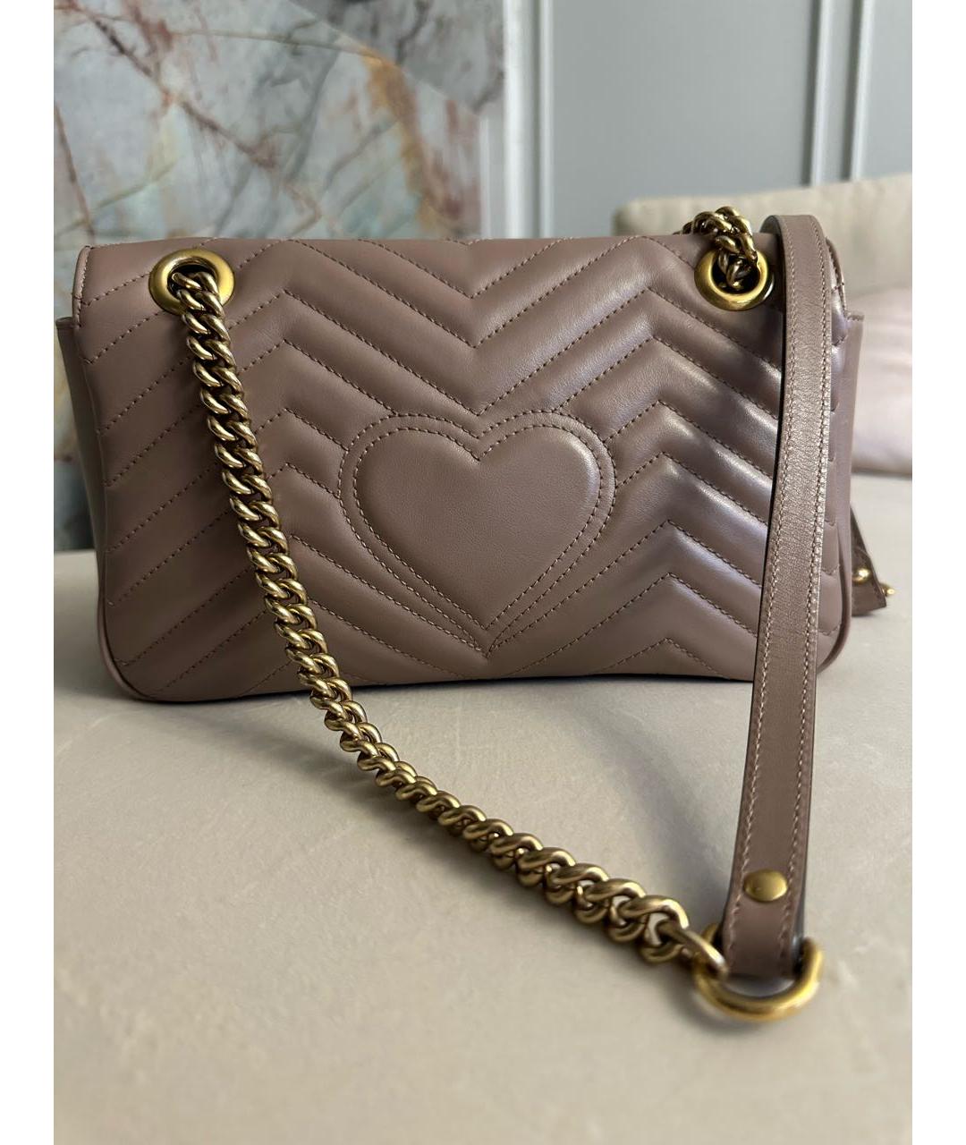 GUCCI Бежевая кожаная сумка через плечо, фото 3