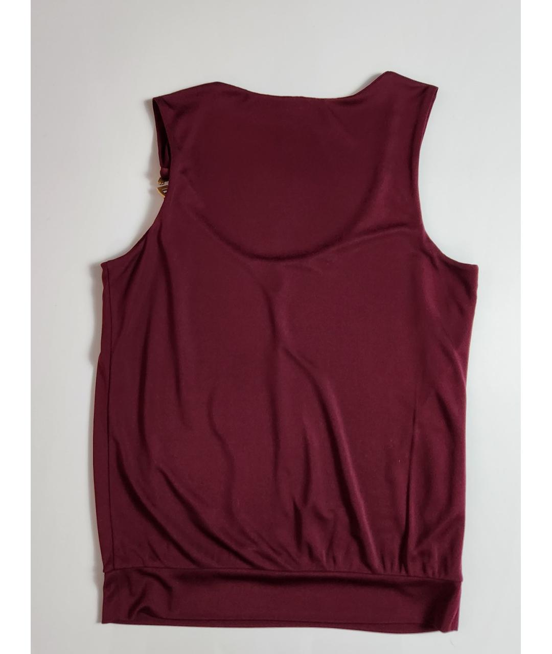 GUCCI Бордовая вискозная майка, фото 3