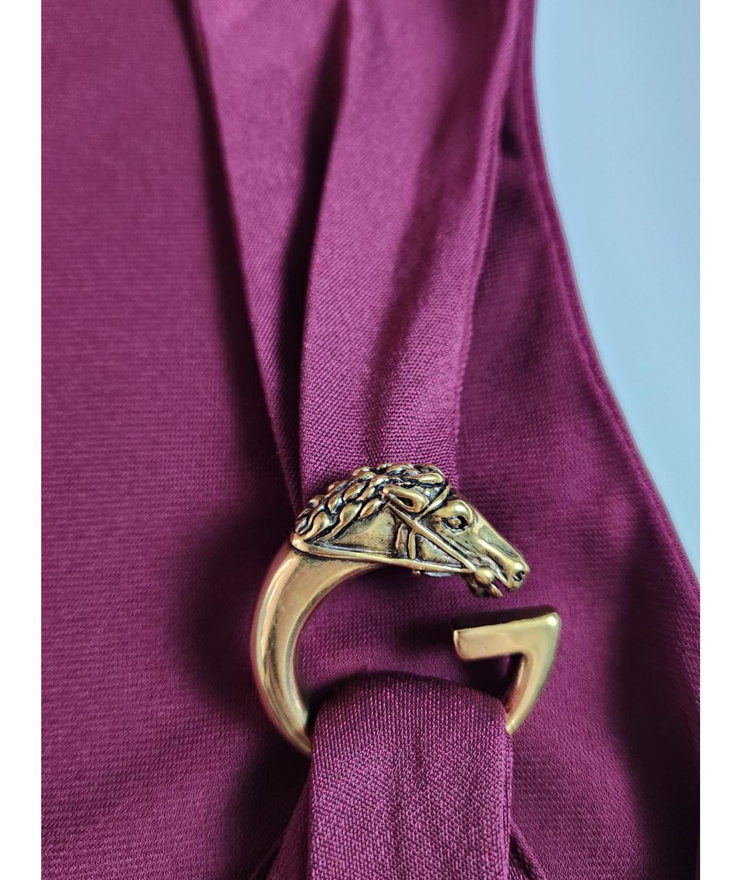 GUCCI Бордовая вискозная майка, фото 4