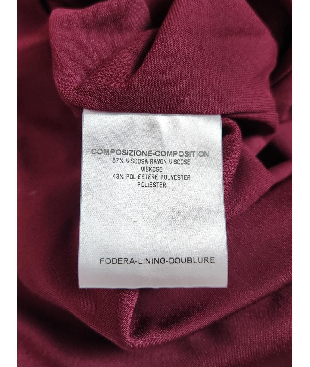 GUCCI Бордовая вискозная майка, фото 6