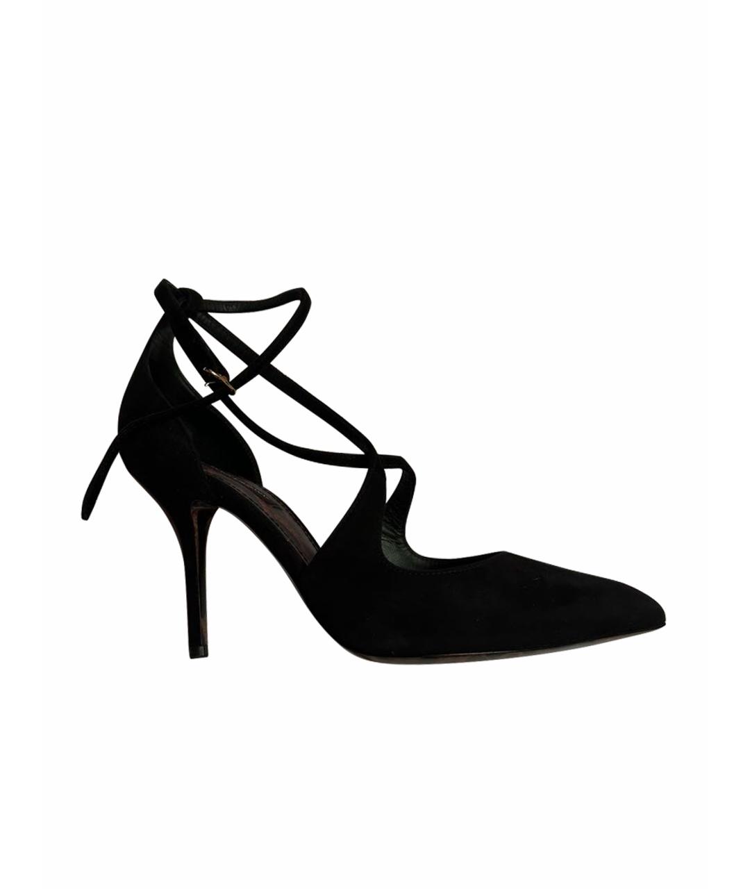 DOLCE&GABBANA Черные замшевые туфли, фото 1