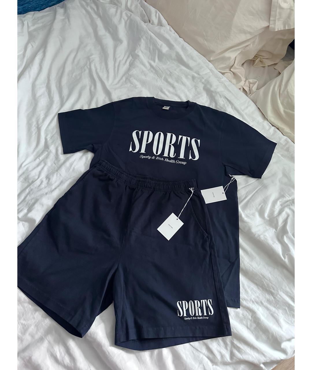 SPORTY AND RICH Темно-синий хлопковый спортивные костюмы, фото 4