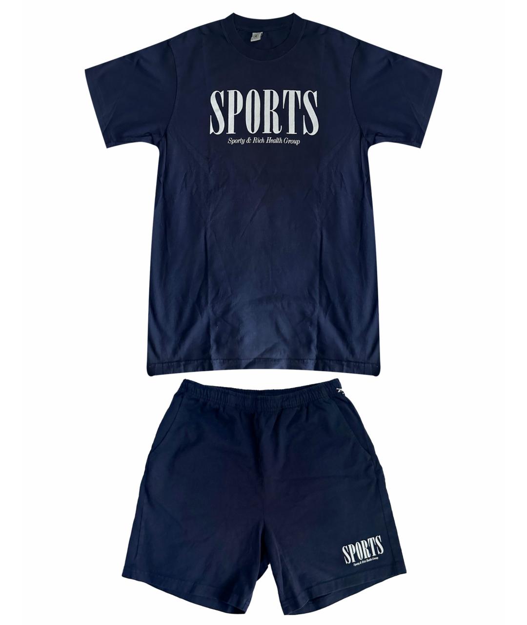 SPORTY AND RICH Темно-синий хлопковый спортивные костюмы, фото 1