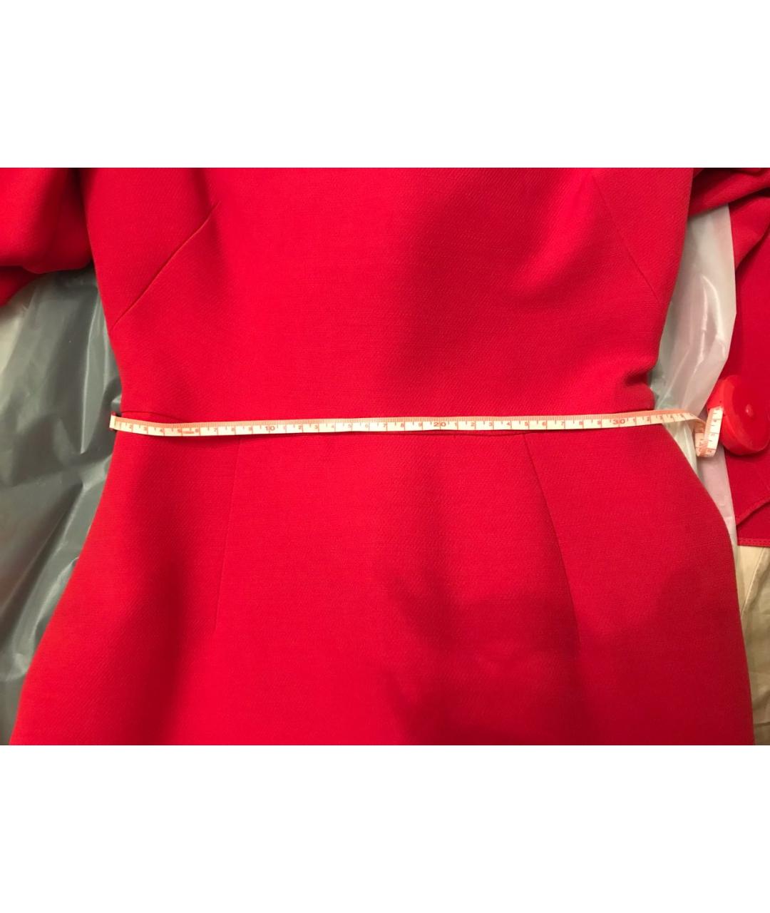 VALENTINO Красное шерстяное коктейльное платье, фото 6